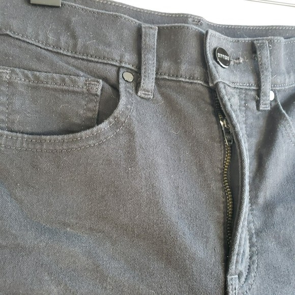 Express Skinny High Rise Jeans Women Size 2R Black Denim 5 Pockets Logo Stretch - Picture 11 of 12